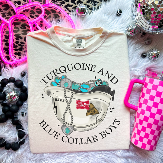 Turquoise and Blue Collar Boys